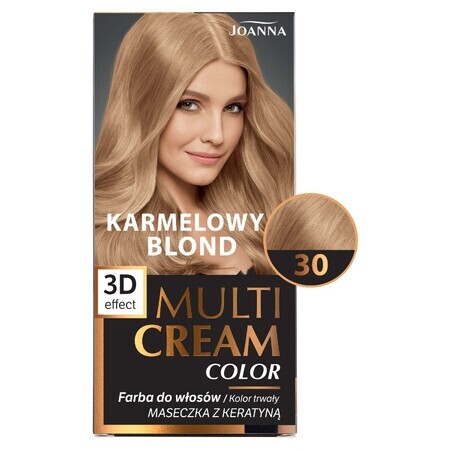 Joanna Multi Cream Color, teinture pour cheveux, 30 blond caramel, 1 pièce