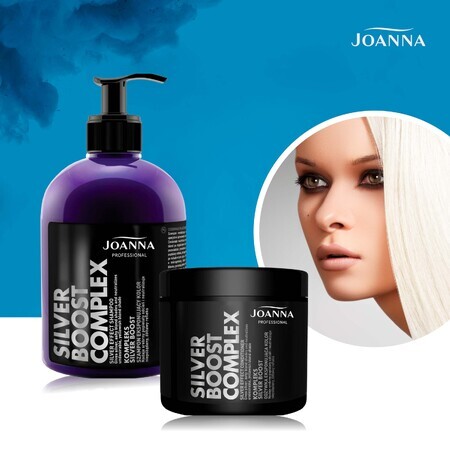 Joanna Professional Silver Boost Complex, champú que realza el color del cabello, 500 g