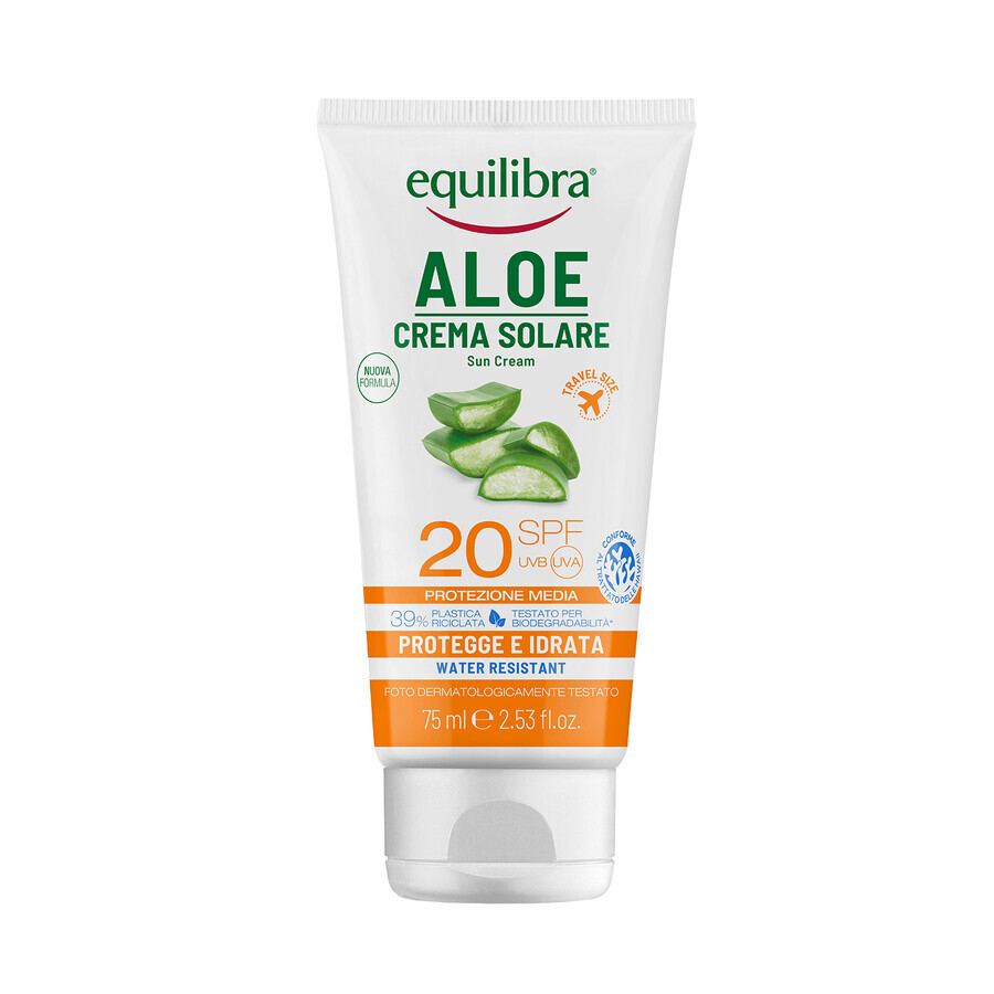 Equilibra Aloe, zonnebrandcrème, SPF 20, 75 ml