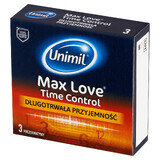 Unimil Max Love Ejaculation Delay Gel Condoms 3 Pack