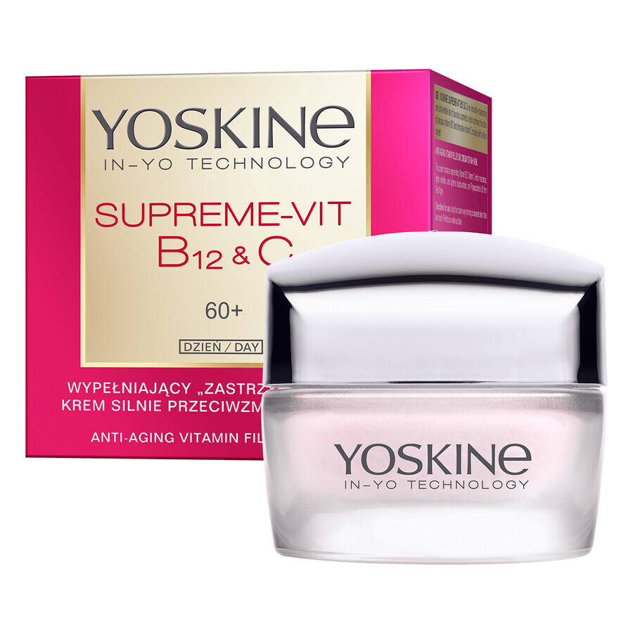 Yoskine Supreme-Vit B12+C 60+, sterk anti-rimpelvullende dagcrème, 50 ml