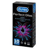 Durex Perfect Gliss Condoms with more lubricant, 10 pieces