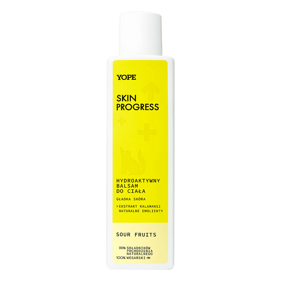 Yope Skin Progress Ukojona Skóra, hydroactieve lichaamsbalsem, Sour Fruits, 200 ml