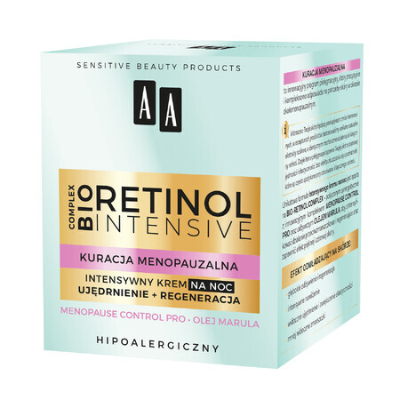 AA Bio Retinol Intensive, Cremă de noapte pentru fermitate și regenerare, 50 ml