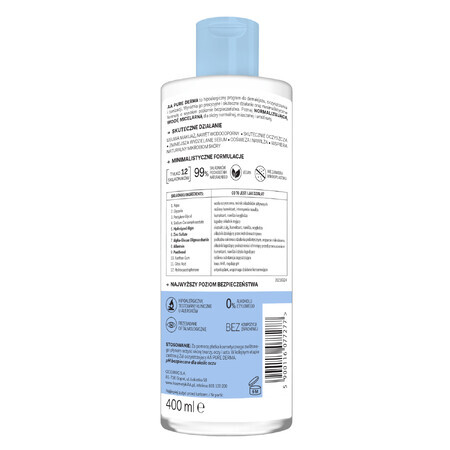 AA Pure Derma, normaliserend micellair water, 400 ml