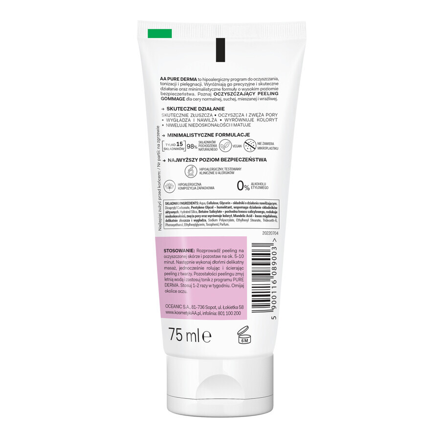 AA Pure Derma Esfoliante Gommage Detossinante, 75ml