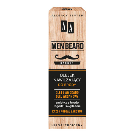 Olio idratante per la barba per uomo AA, 30ml