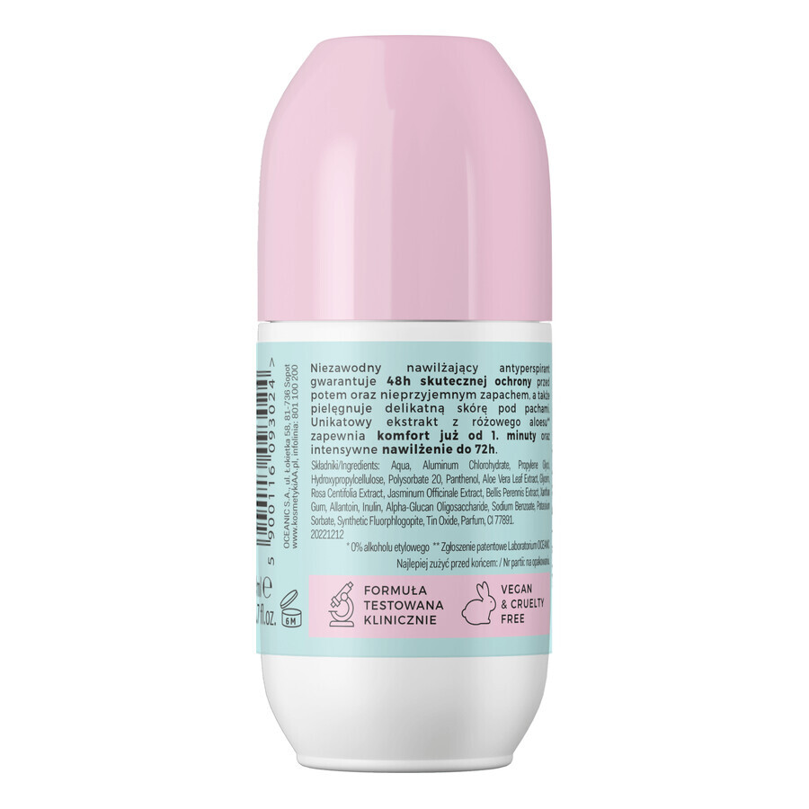 AA Aloes Pink, anti-transpirant, roll-on, 50 ml