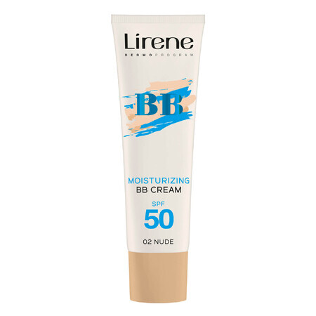 Lirene BB, vochtinbrengende kleurcrème, 02 nude, SPF 50, 30 ml