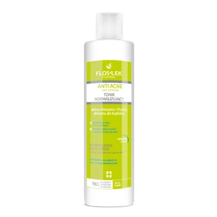 Flos-Lek Anti Acne 24H System coffret, crème matifiante, 50 ml + sérum apaisant, 50 ml + tonique normalisant, 50 ml