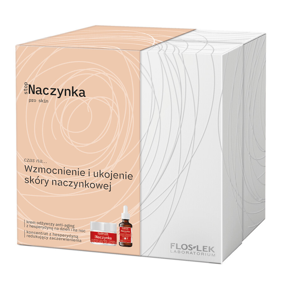 Flos-Lek stop setOngles, crème nourrissante anti-âge, à l&#39;héspédrine, 50 ml + concentré, à l&#39;héspédrine, 30 ml