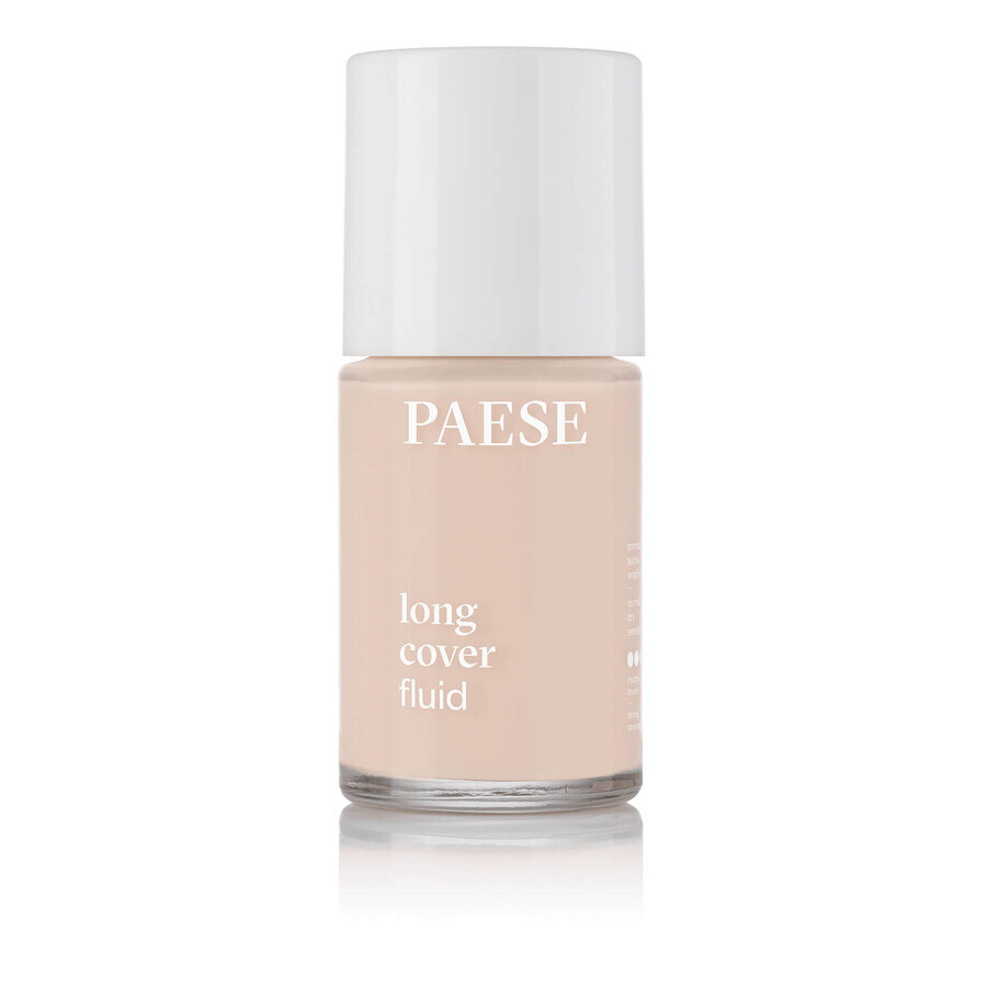 Paese Long Cover Fluid, fond de teint couvrant, 0 Nude, 30 ml