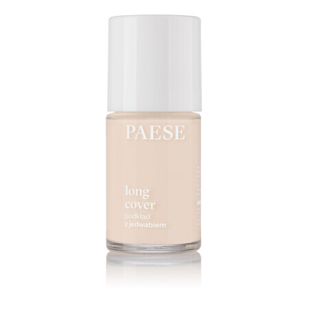 Paese Long Cover, foundation met zijde, 01N porselein, 30 ml