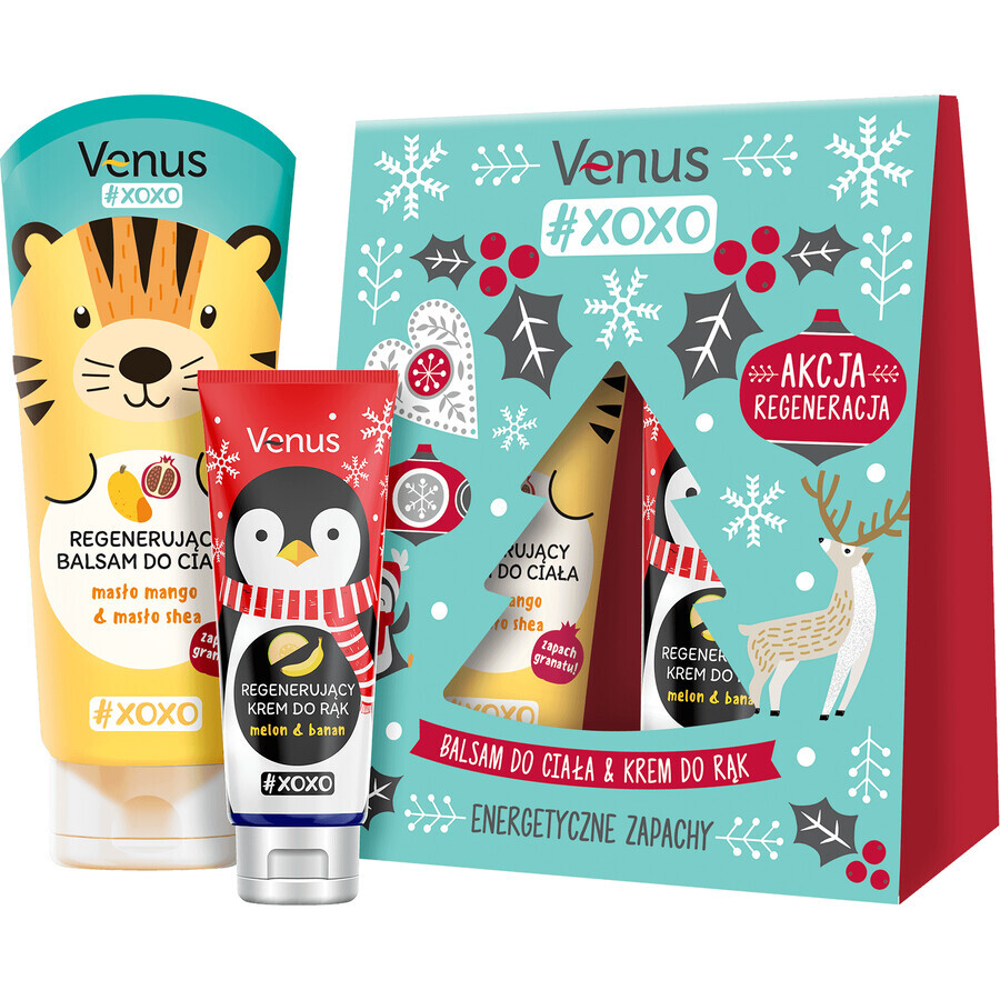 Set Venus XOXO Action Regeneration, body lotion, 250 ml + hand cream, 100 ml