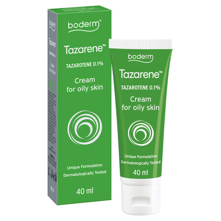 Tazarene Tazarotene 0,1%, crème voor de vette huid, 40 ml