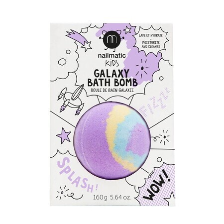 Nailmatic Kids Galaxy, bombe de bain, pour enfants, Pulsar, 160 g