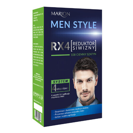 Marion Men Style RX4, réducteur gris, 108 Satin foncé, 4 x 15 ml