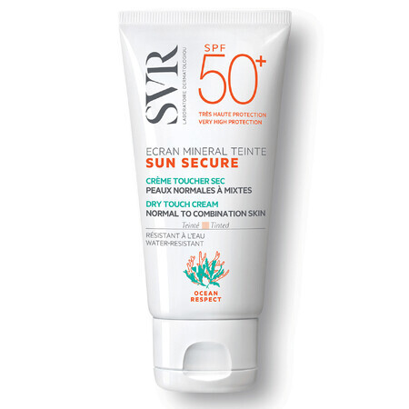 SVR Sun Secure Ecran, tinterende minerale gezichtscrème SPF 50+, normale en gecombineerde huid, 60 g