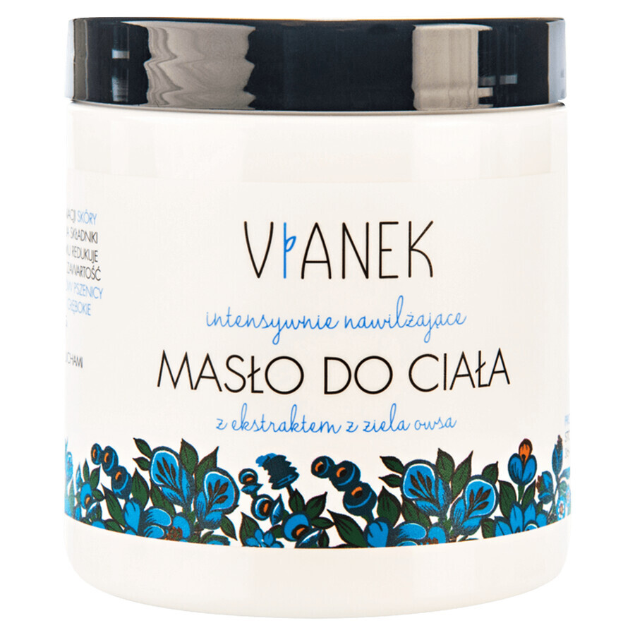 Vianek, beurre corporel intensément hydratant à l&#39;extrait d&#39;herbes d&#39;avoine, peaux sèches, très sèches et sensibles, 250 ml