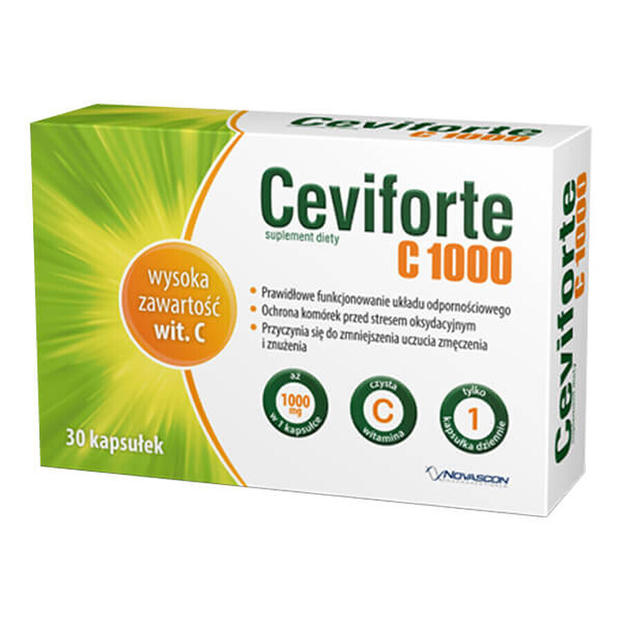 Ceviforte C1000, vitamine C 1000 mg, 30 capsules