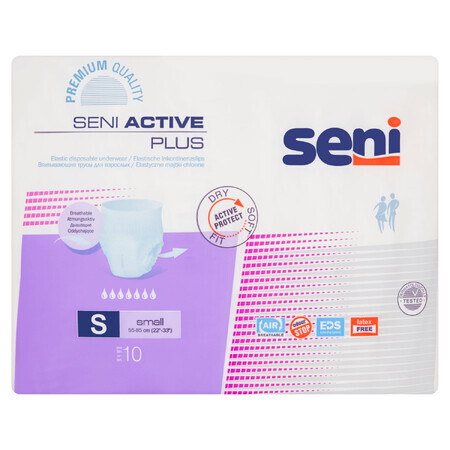 Seni Active Plus, culotte absorbante, Small, 55-85 cm, 10 pièces