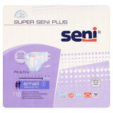 Super Seni Plus, pañales, pequeño, 55-80 cm, 10 unidades