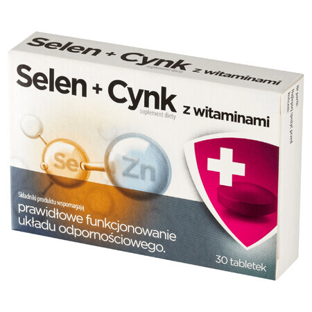 Sélénium + zinc avec vitamines, 30 comprimés