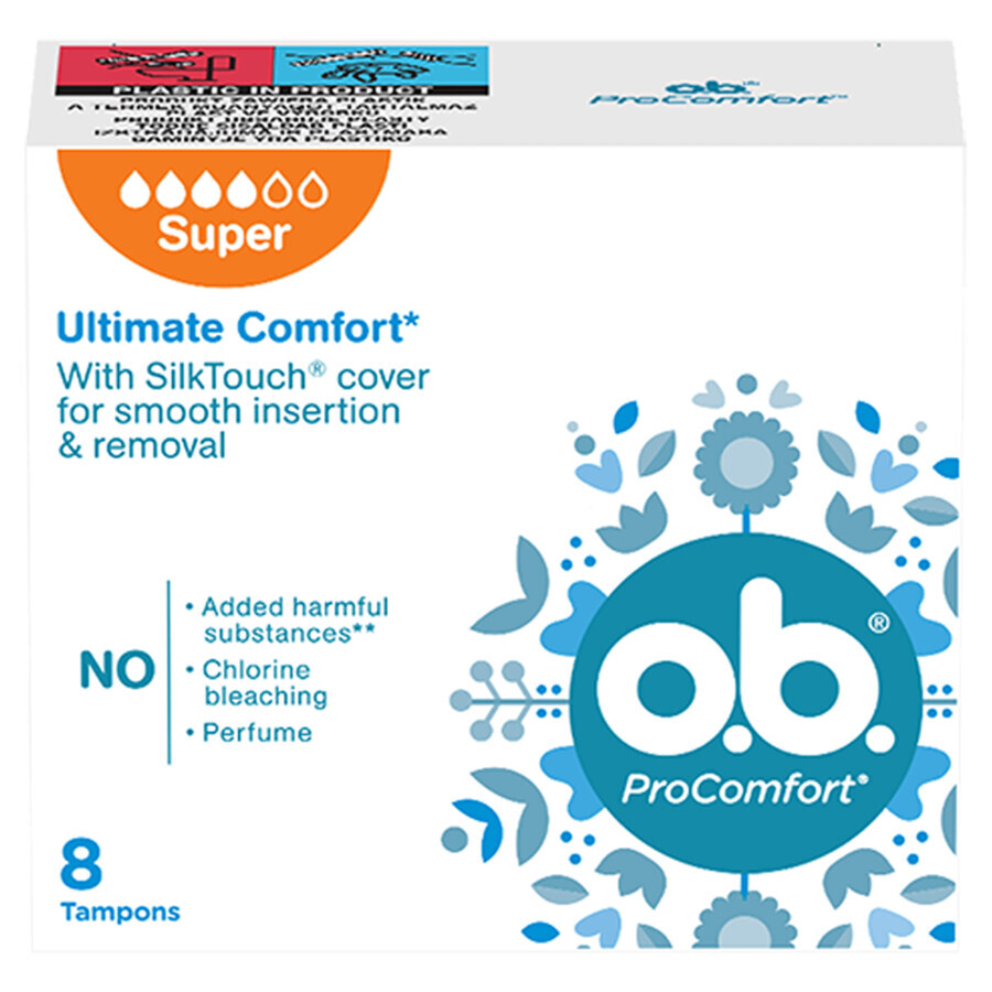 OB ProComfort, sanitary pads, Super, 8 pcs.