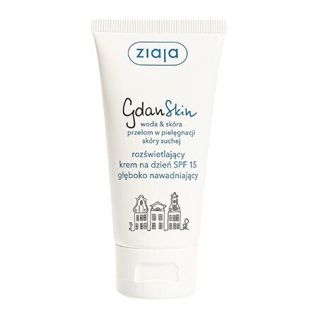 Ziaja GdanSkin, Cremă de față iluminatoare SPF 15, zi, 50 ml