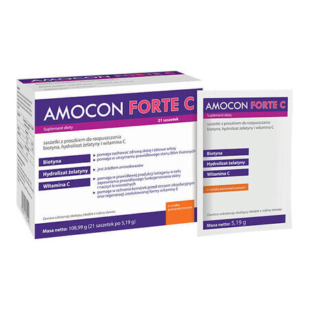 Amocon Forte C, sinaasappelsmaak, 5,19 gx 21 zakjes