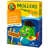 Moller's Omega-3 Fish, geleisnoepjes, sinaasappel- en citroensmaak, 36 stuks                                                                                                                                                                            