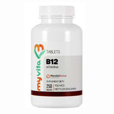 MyVita, Vitamin B12, methylcobalamin 100 mcg, 250 tablets