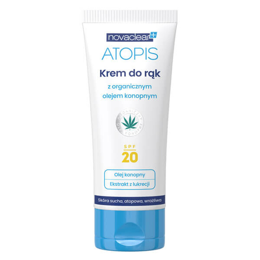 Novaclear Atopis, handcrème met biologische hennepolie, SPF 20, 50 ml