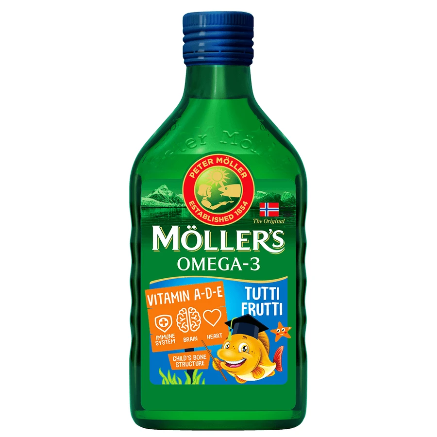 Noorse visolie, vanaf 3 jaar, fruitsmaak, 250 ml, Möller's