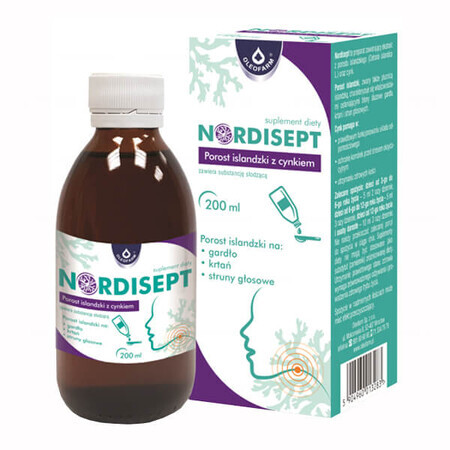 Nordisept Lichen islandais au zinc, sirop, 200 ml