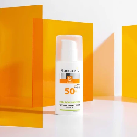 Pharmaceris S Medi Acne Protect, Cremă protectoare, pentru ten acneic, mixt și gras, 50 ml