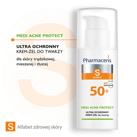 Pharmaceris S Medi Acne Protect, Cremă protectoare, pentru ten acneic, mixt și gras, 50 ml