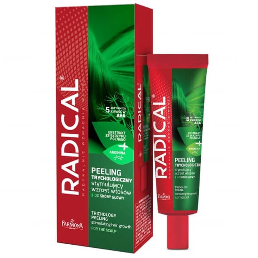 Farmona Radical, Trichological exfoliant to stimulate hair growth, scalp, 75 ml Damaged packaging