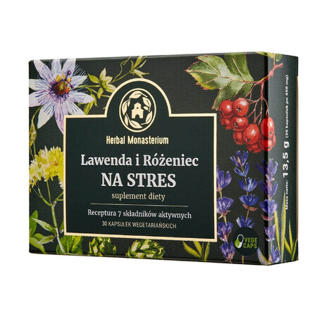 Herbal Monasterium Lavande et Rhodiola pour le stress, 30 capsules végétariennes