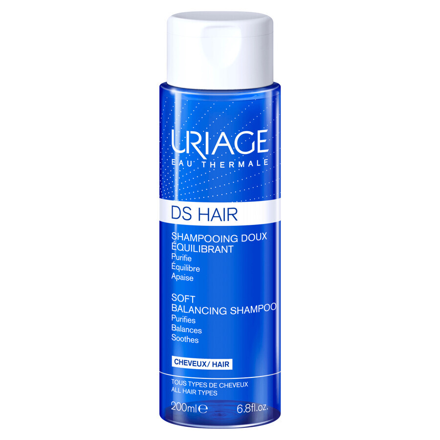 Uriage DS HAIR, zacht regulerende shampoo, 200 ml