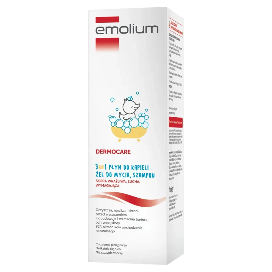 Emolium Dermocare 3-in-1 Flüssigkeit, Gel und Shampoo 400ml