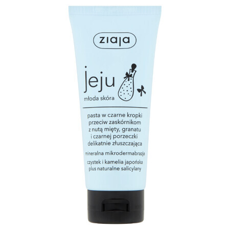 Ziaja Jeju, pastă de puncte negre împotriva punctelor negre, exfoliere ușoară, 75 ml