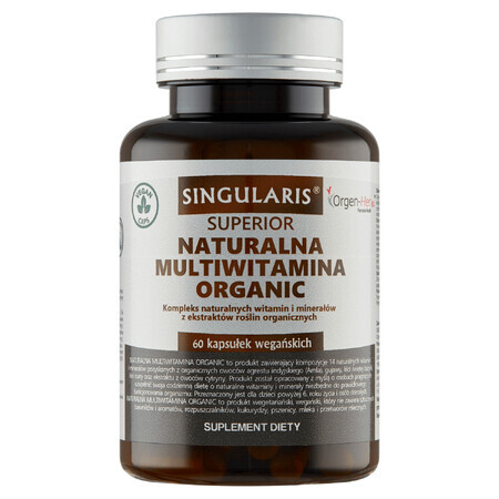 Singularis Superior Natural Multivitamine Biologisch, 60 veganistische capsules