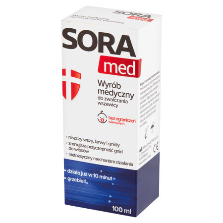 Sora Med, liquido contro i pidocchi, 100 ml