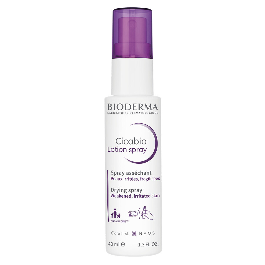 Bioderma Cicabio Lotion Spray, verzachtende en herstellende wonddroogspray, 40 ml