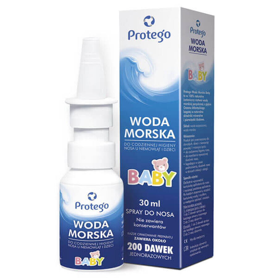 Protego Baby Zeewater, neusspray voor kinderen en zuigelingen, 30 ml