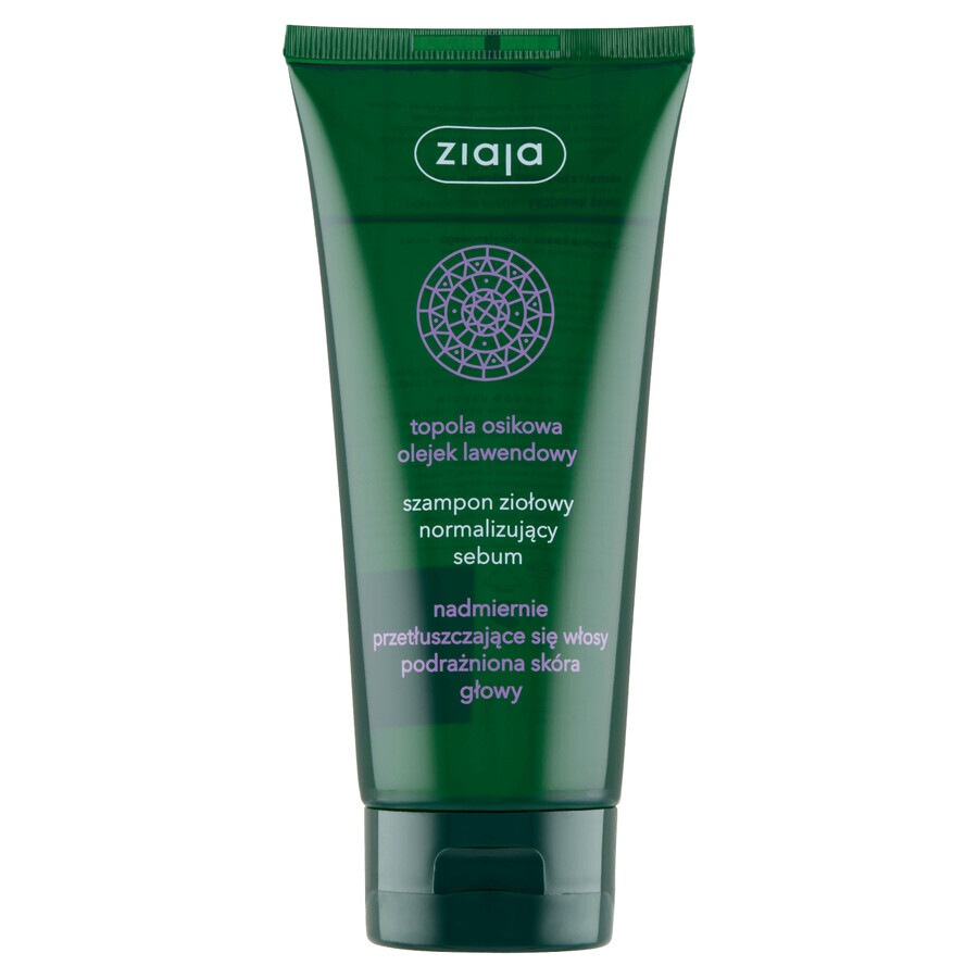 Ziaja, Shampoo alle erbe, sebo normalizzante, pioppo tremulo, lavanda, 200 ml - Lunga durata!