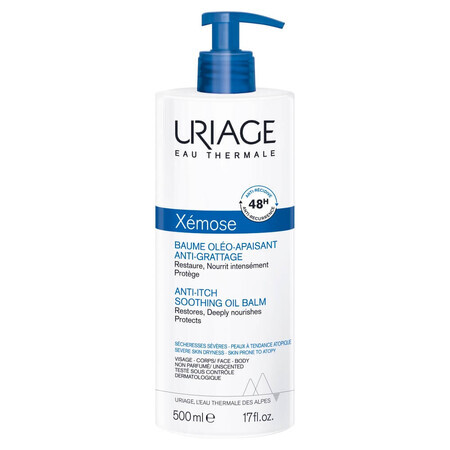 Uriage Xemose, aceite calmante en crema, 500 ml