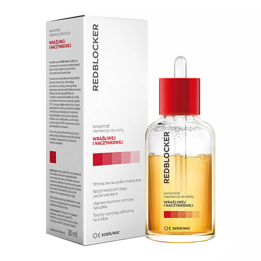 Concentré réparateur Redblocker pour peaux sensibles et vasculaires, 30 ml