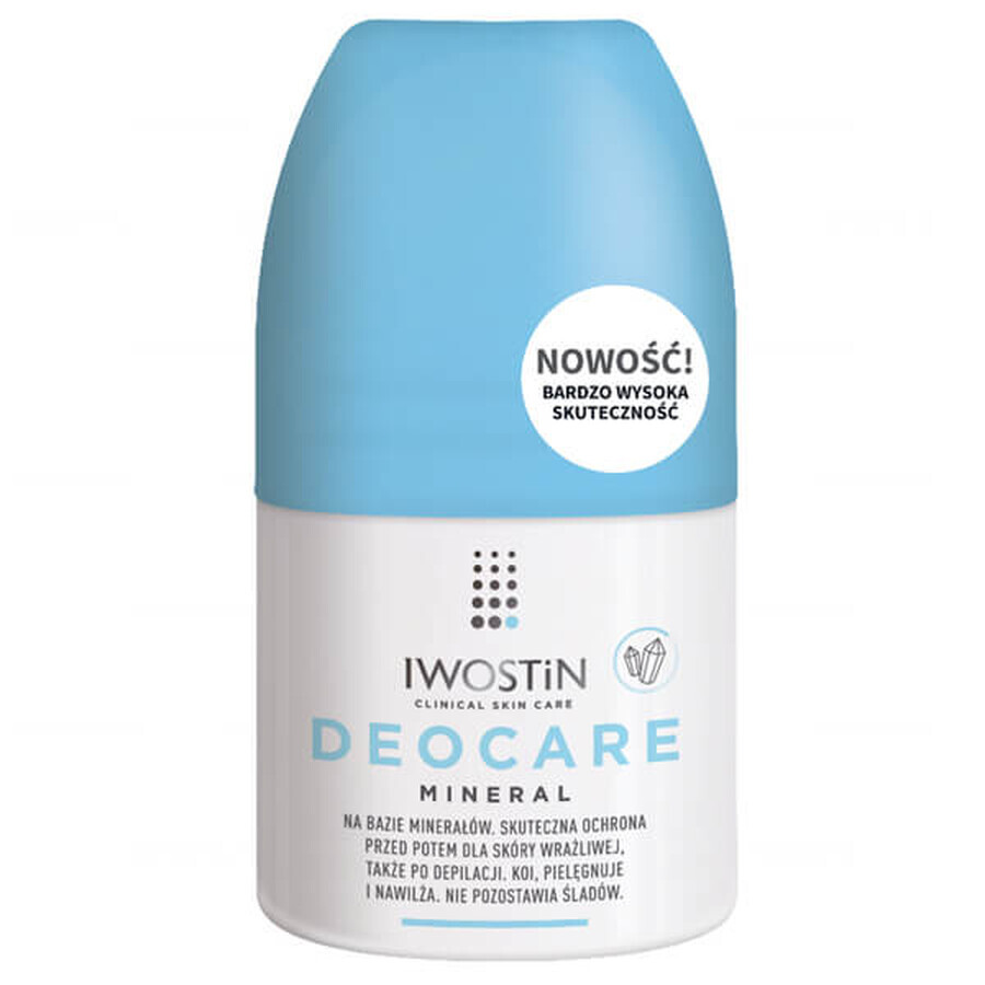 Iwostin Deocare Mineral, roll-on anti-transpirant voor de gevoelige huid, 50 ml